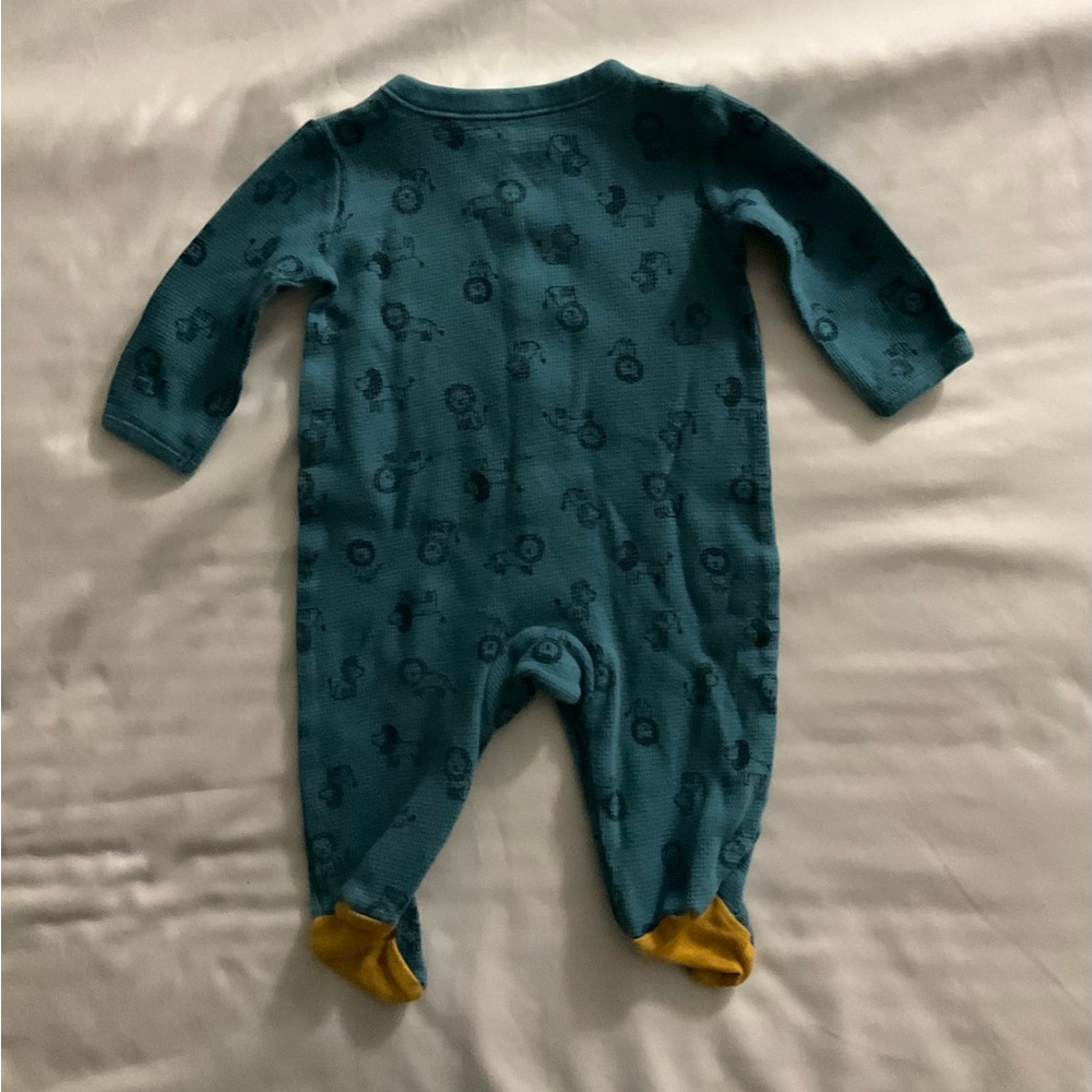 Carter's Teal, Blue, and Beige Footies Set Size 3 Months - Picture 7 of 11